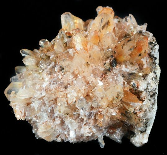 Orange Creedite Crystal Cluster - Durango, Mexico #51666